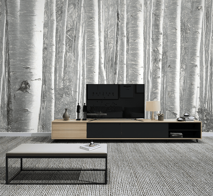 3D Grey Trunk WG037 Wall Murals Wallpaper AJ Wallpaper 2 