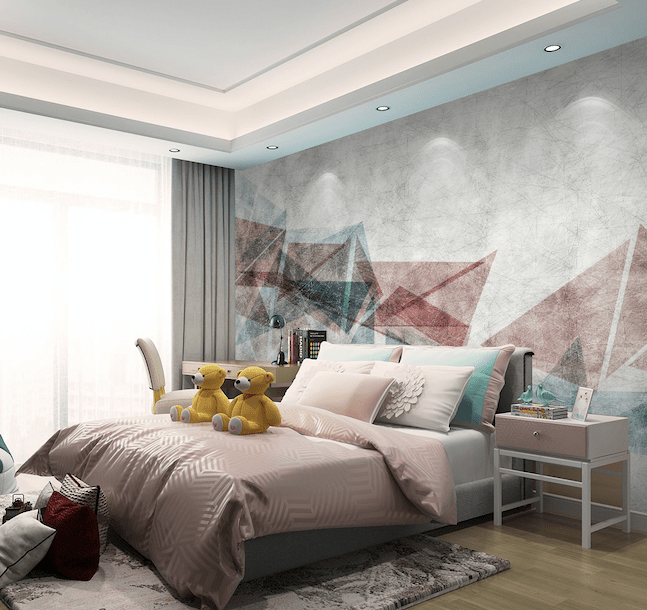 3D Color Triangle WG053 Wall Murals Wallpaper AJ Wallpaper 2 