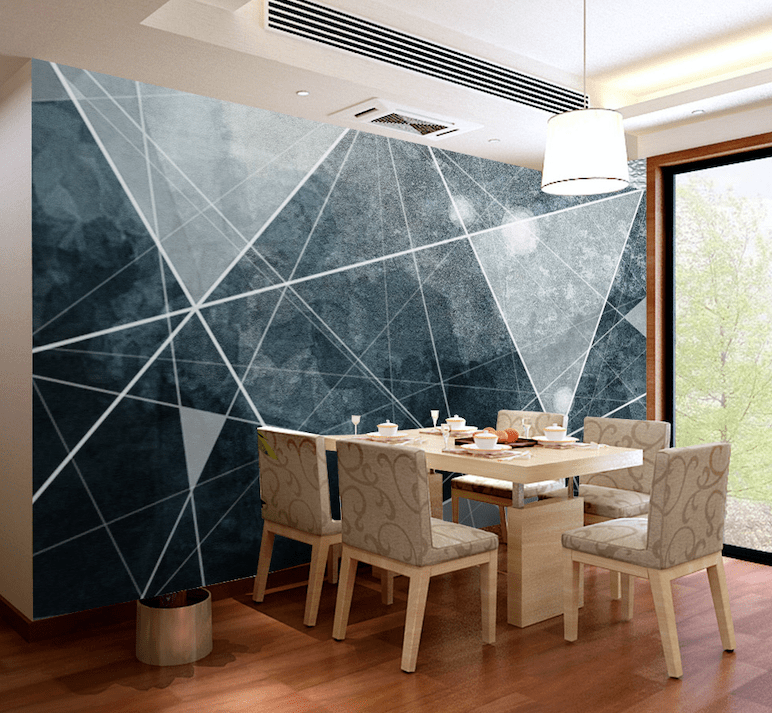 3D Grey Geometry WG058 Wall Murals Wallpaper AJ Wallpaper 2 