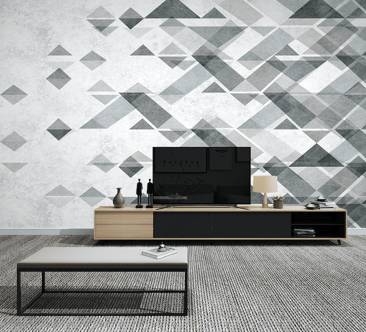 3D Grey Geometry WG072 Wall Murals Wallpaper AJ Wallpaper 2 