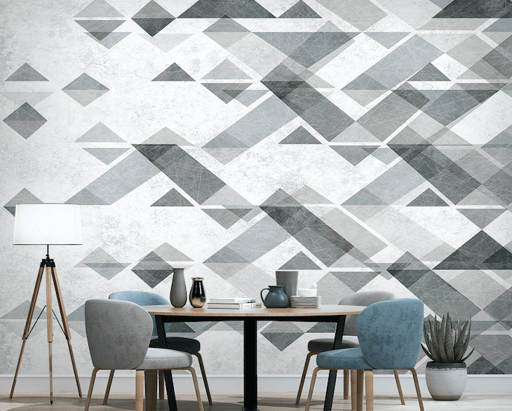 3D Grey Geometry WG072 Wall Murals Wallpaper AJ Wallpaper 2 
