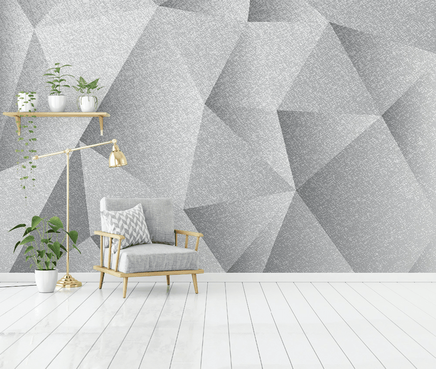 3D Triangle Patchwork WG093 Wall Murals Wallpaper AJ Wallpaper 2 