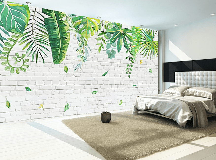 3D Green Leaf WG108 Wall Murals Wallpaper AJ Wallpaper 2 