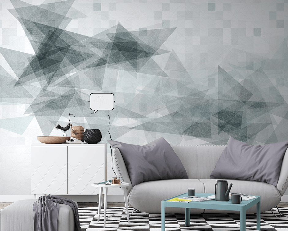 3D Grey Geometry WG133 Wall Murals Wallpaper AJ Wallpaper 2 