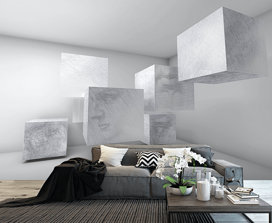 3D White Square WG162 Wall Murals Wallpaper AJ Wallpaper 2 