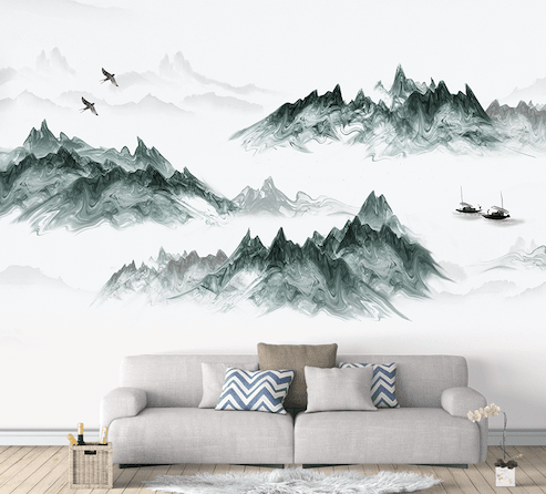 3D Deep Mountain River WG196 Wall Murals Wallpaper AJ Wallpaper 2 