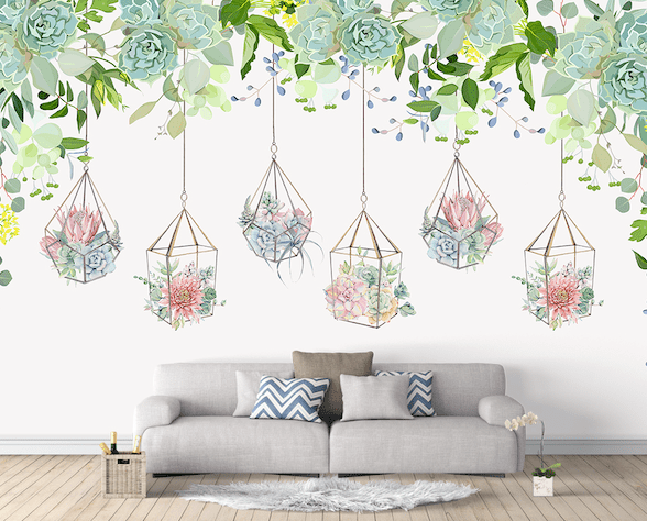3D Color Bouquet WG243 Wall Murals Wallpaper AJ Wallpaper 2 