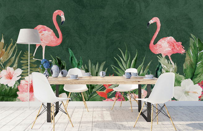 3D Pink Flamingo WG242 Wall Murals Wallpaper AJ Wallpaper 2 