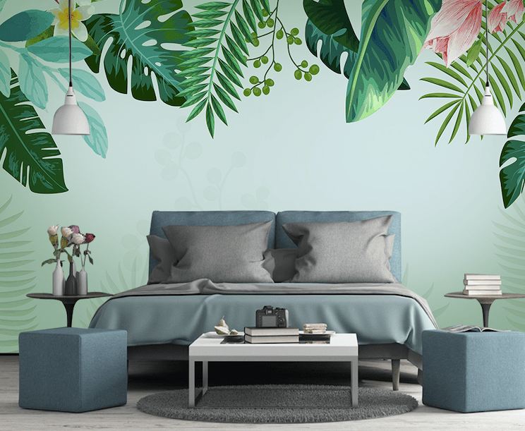 3D Misty Leaves WG252 Wall Murals Wallpaper AJ Wallpaper 2 