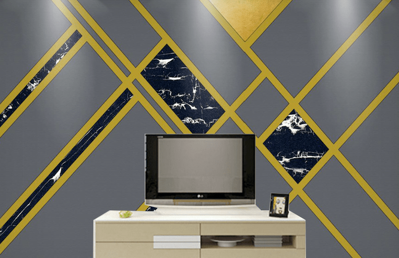 3D Golden Lines WG324 Wall Murals Wallpaper AJ Wallpaper 2 