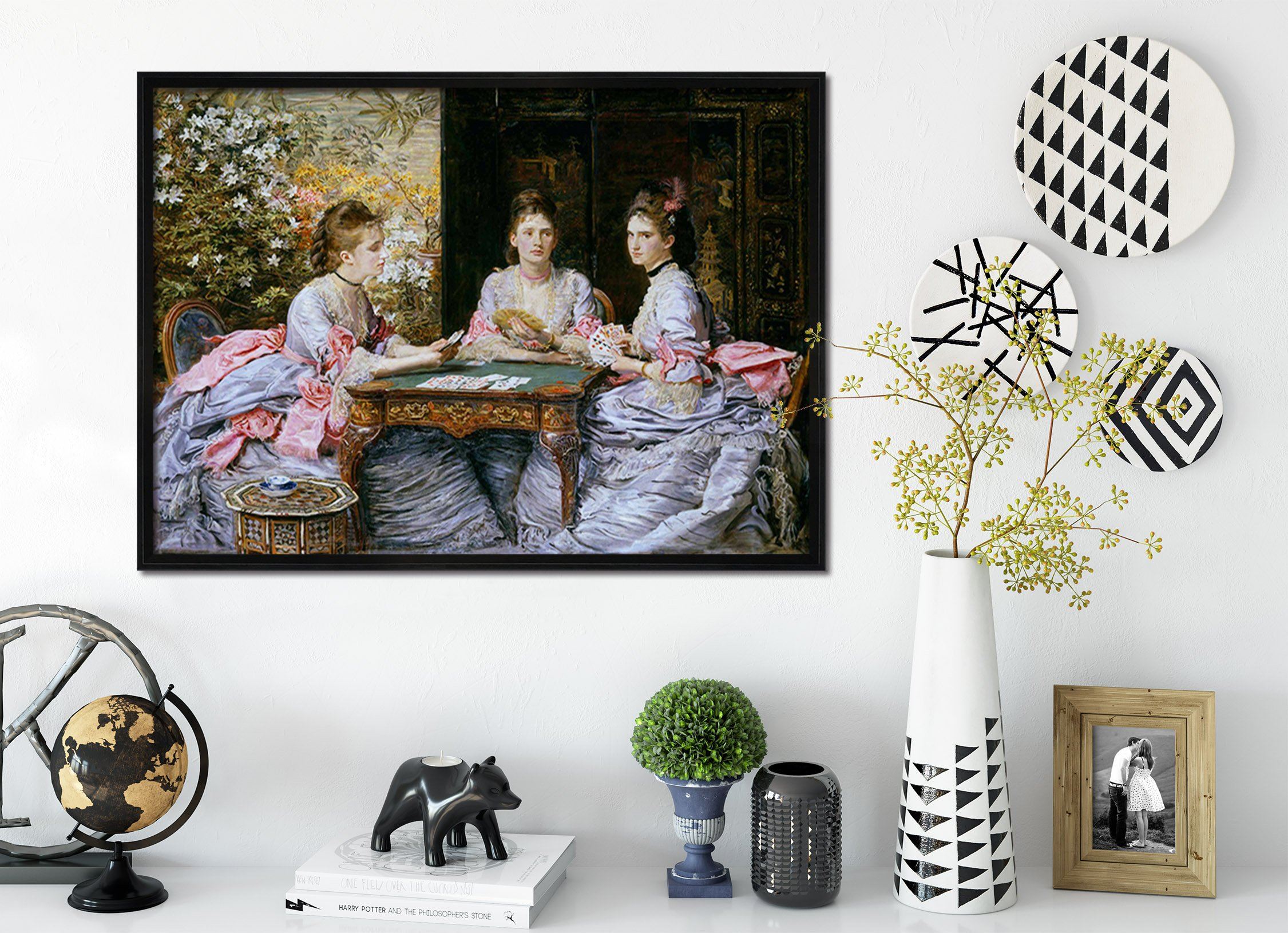 3D Afternoon Tea 123 Fake Framed Print Painting Wallpaper AJ Creativity Home 