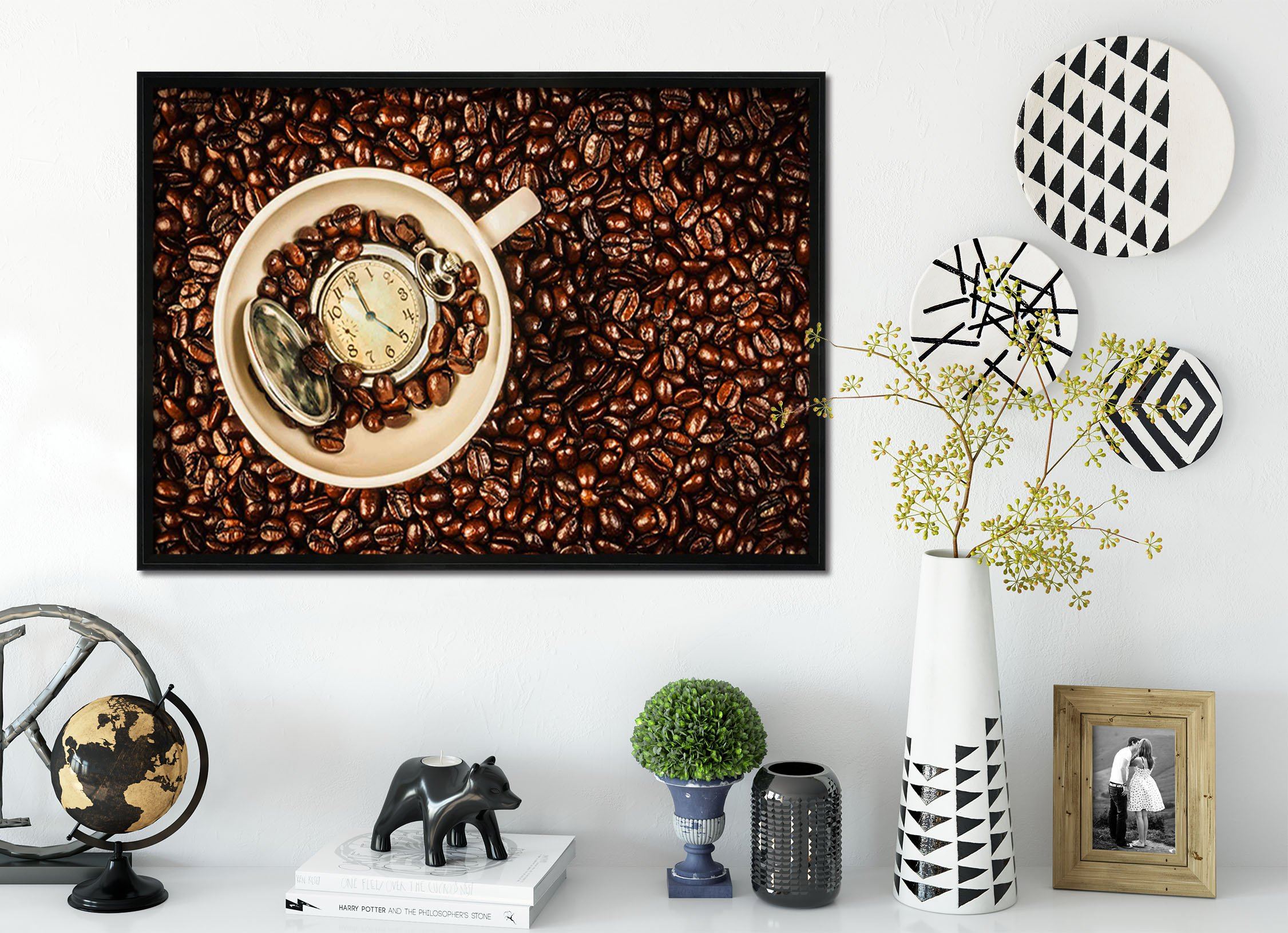 3D Coffee Beans 118 Fake Framed Print Painting Wallpaper AJ Creativity Home 