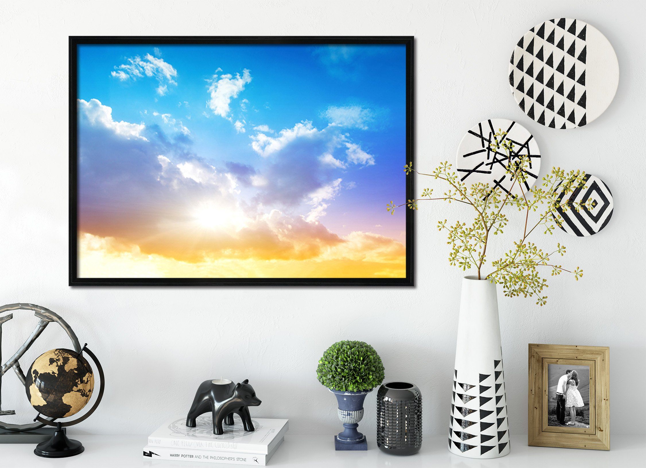 3D Dazzling Sunshine 017 Fake Framed Print Painting Wallpaper AJ Creativity Home 