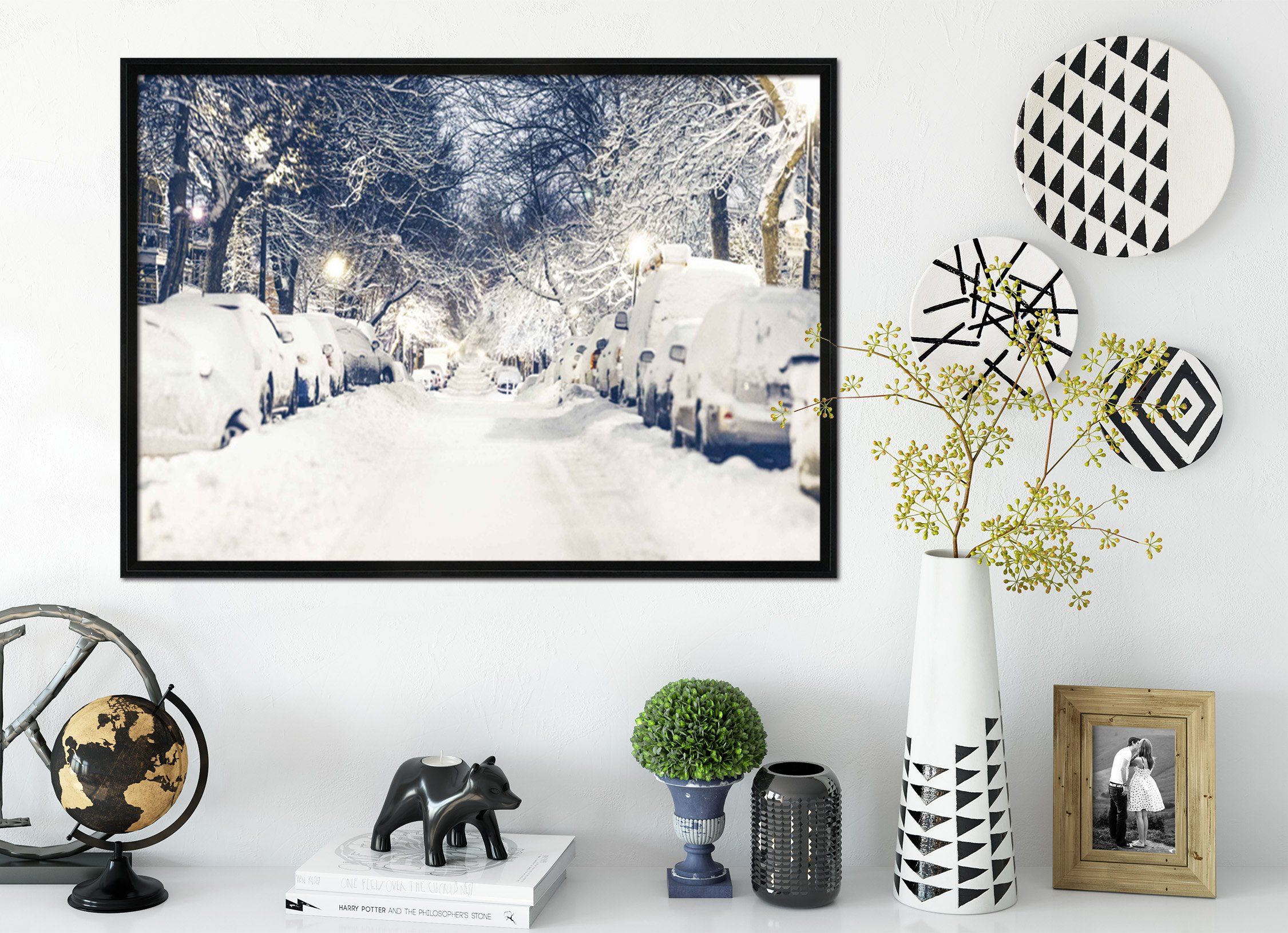3D Snow Cover 025 Fake Framed Print Painting Wallpaper AJ Creativity Home 