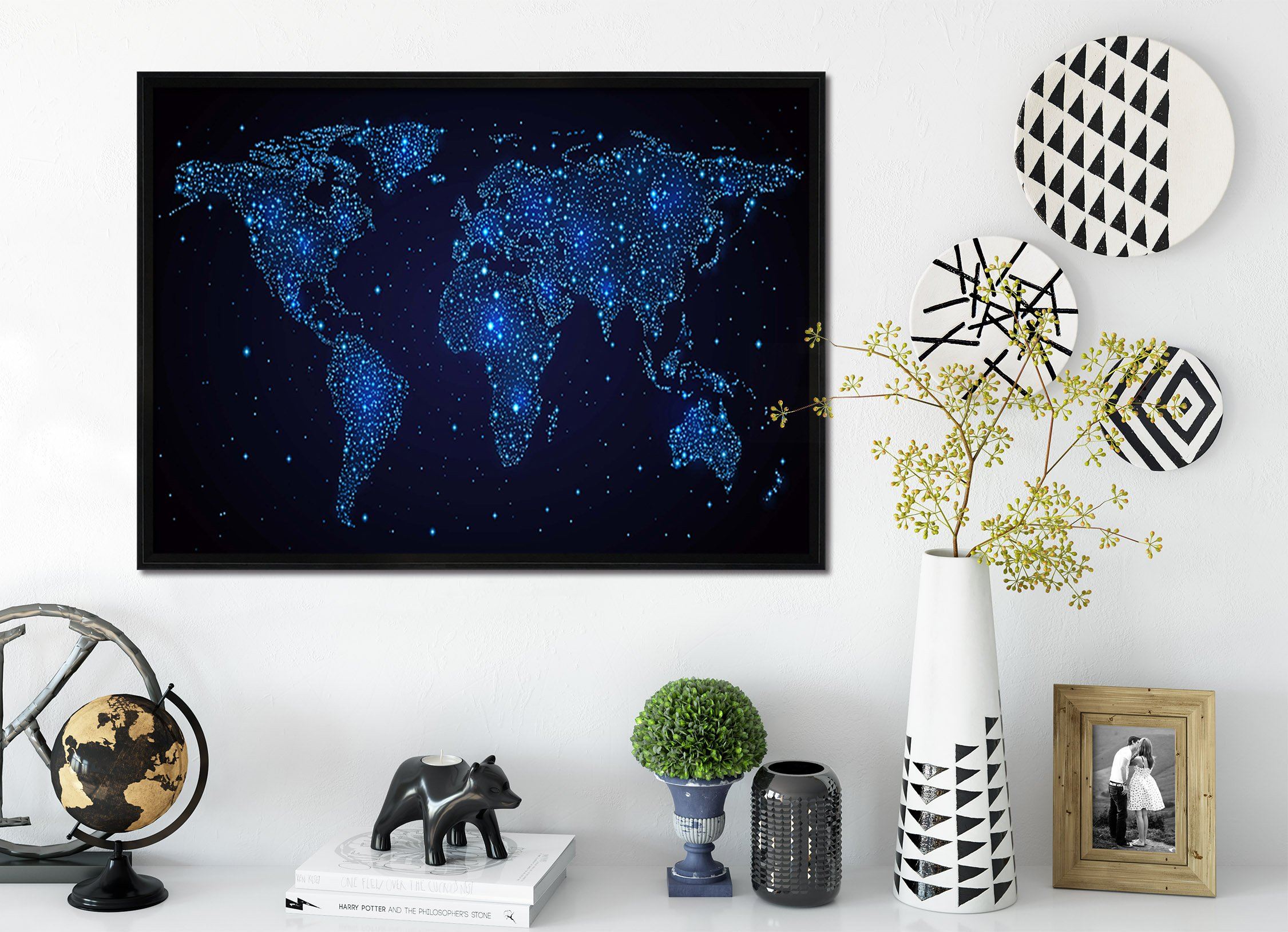 3D Milky Way Stars 101 Fake Framed Print Painting Wallpaper AJ Creativity Home 