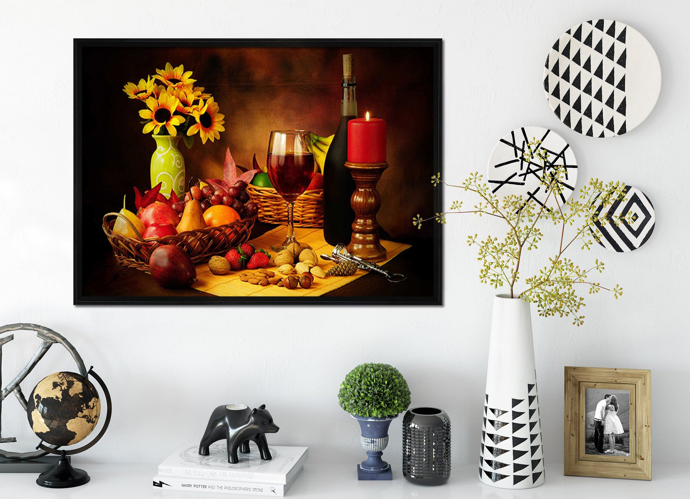 3D Single Light Dinner 117 Fake Framed Print Painting Wallpaper AJ Creativity Home 
