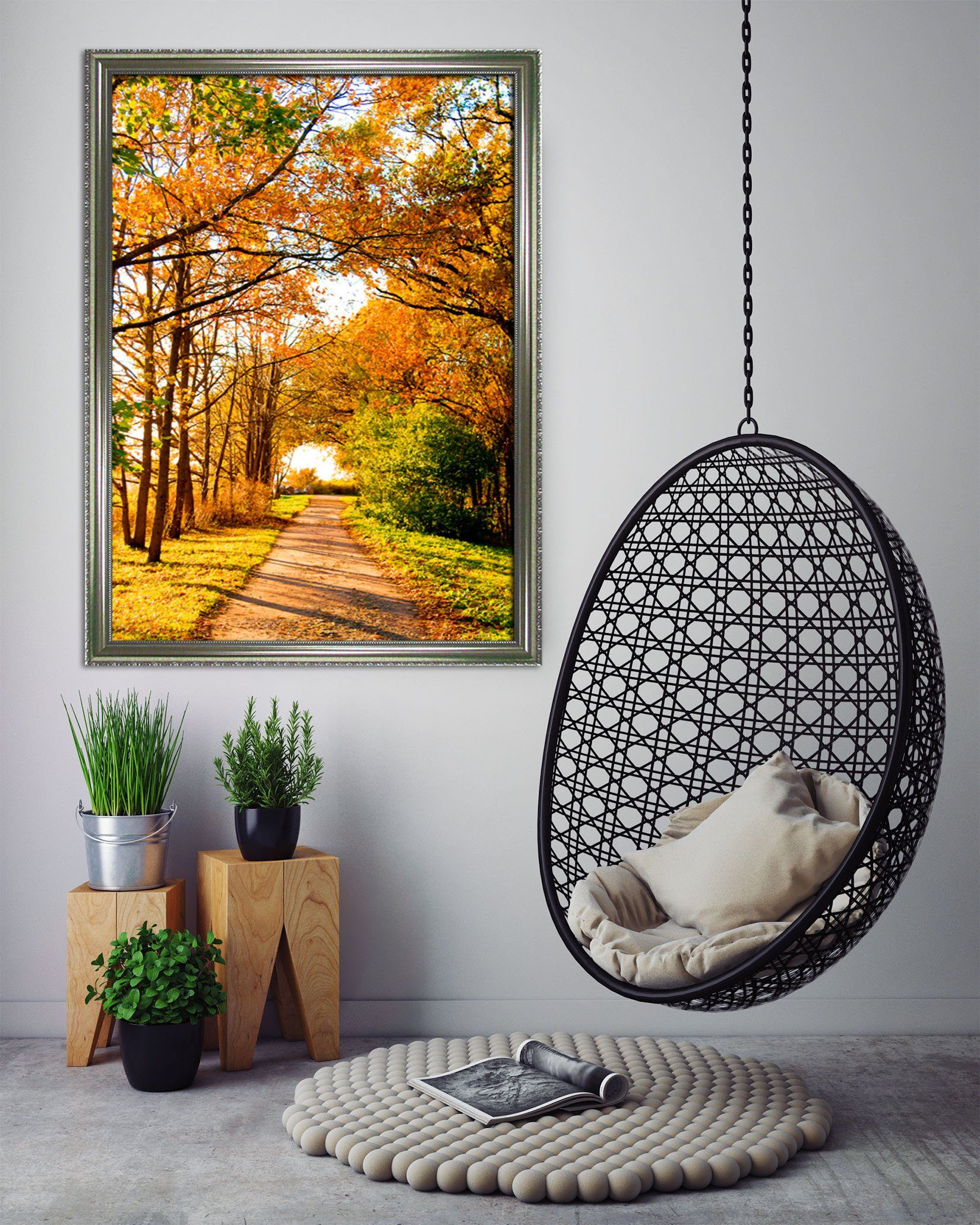 3D Dusk Road 135 Fake Framed Print Painting Wallpaper AJ Creativity Home 