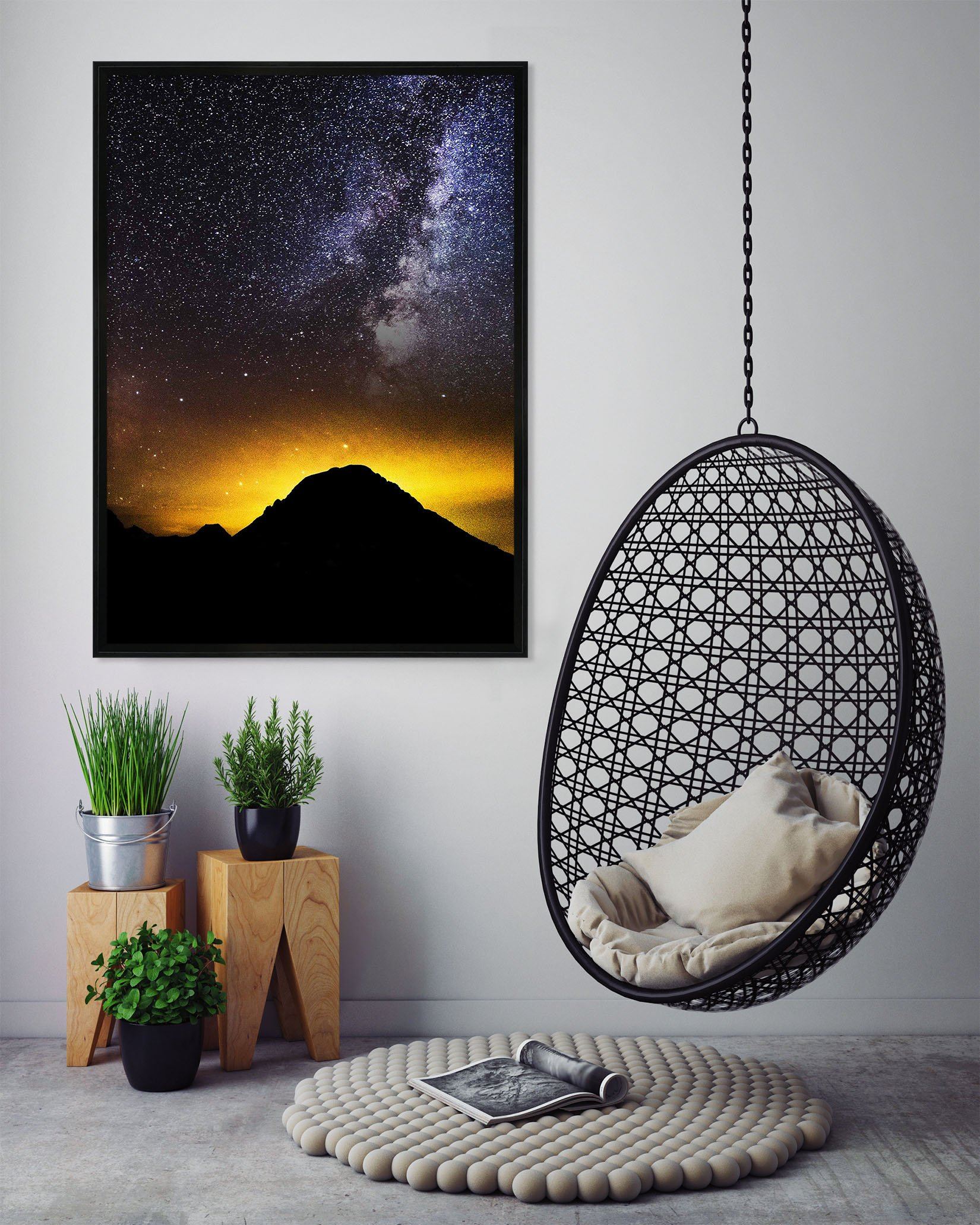 3D Mountain Shadow 136 Fake Framed Print Painting Wallpaper AJ Creativity Home 