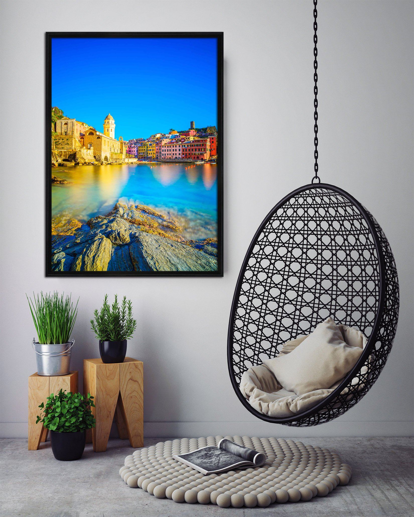 3D Sea View Roomr 004 Fake Framed Print Painting Wallpaper AJ Creativity Home 