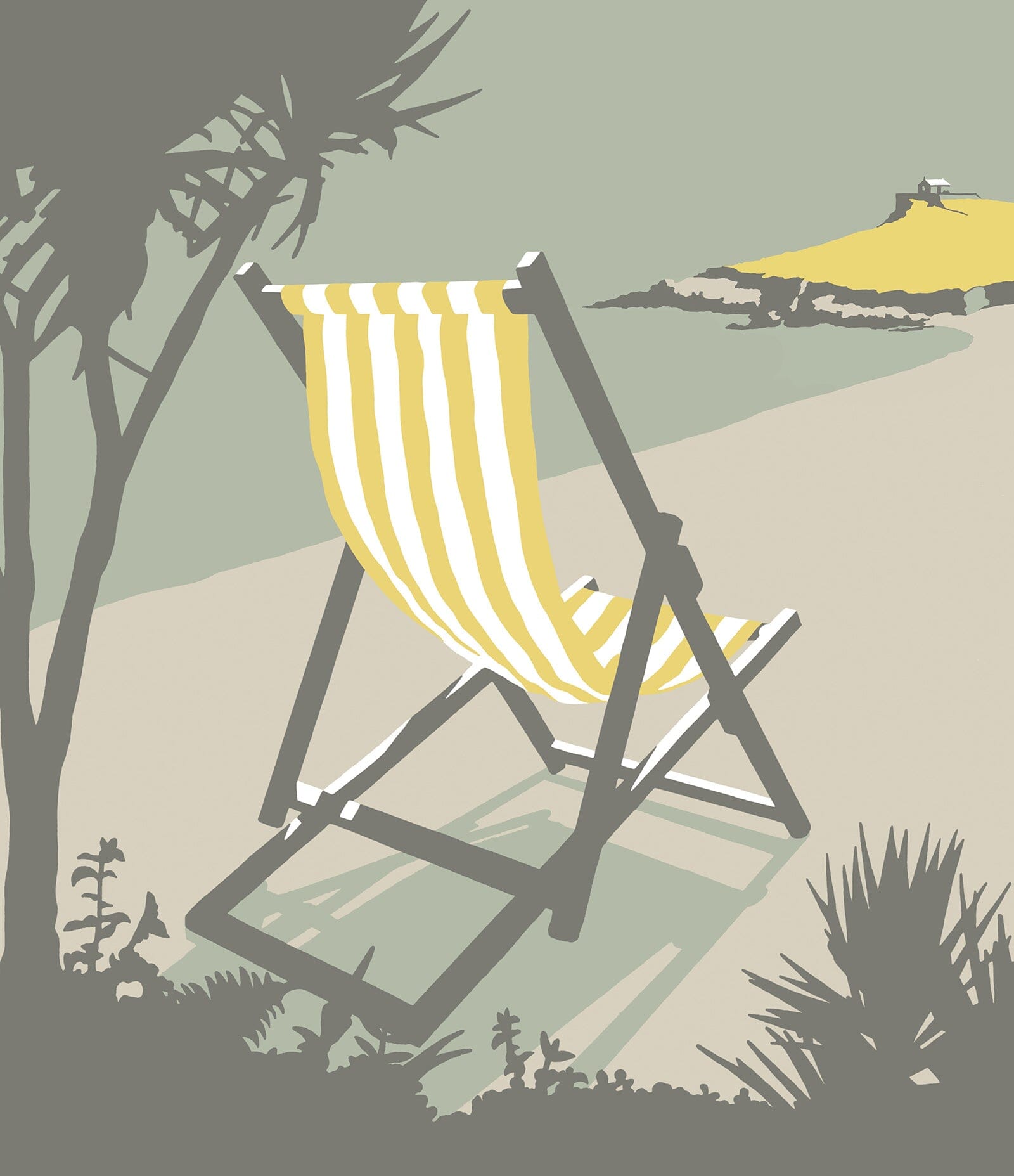 3D Small Yellow Bench 071 Steve Read Wall Sticker Wallpaper AJ Wallpaper 2 