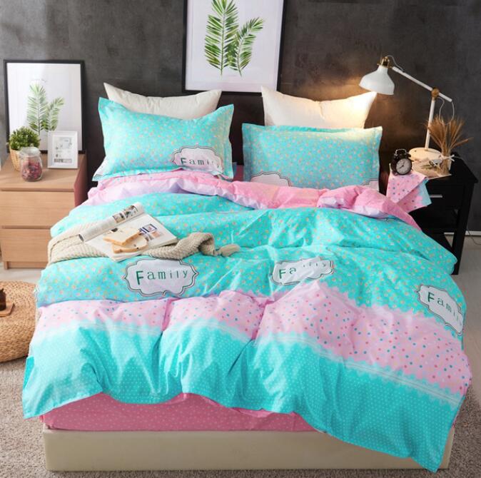3D Mint Green Pink Stitching 2159 Bed Pillowcases Quilt