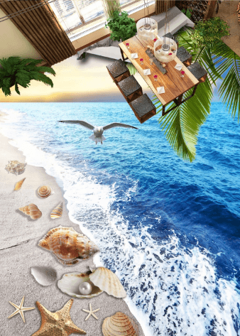 3D Seagull 091 Floor Mural Wallpaper AJ Wallpaper 2 