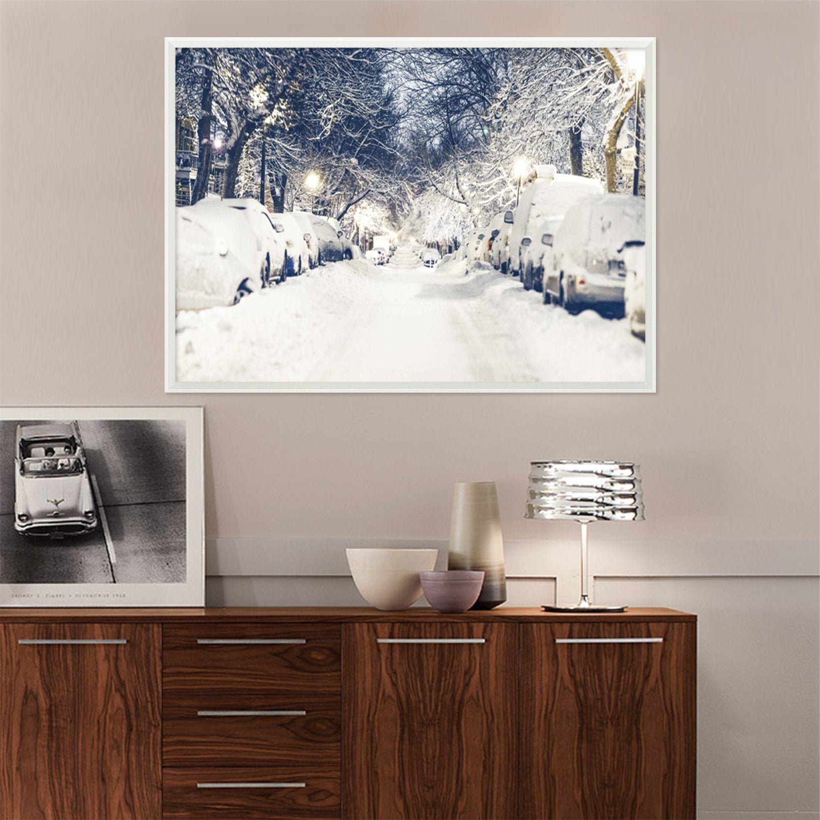 3D Snow Cover 025 Fake Framed Print Painting Wallpaper AJ Creativity Home 