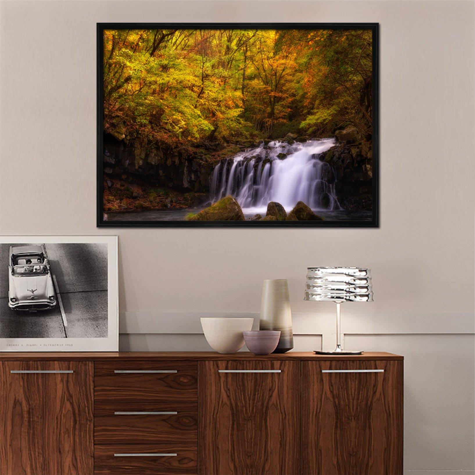 3D River At Dusk 020 Fake Framed Print Painting Wallpaper AJ Creativity Home 