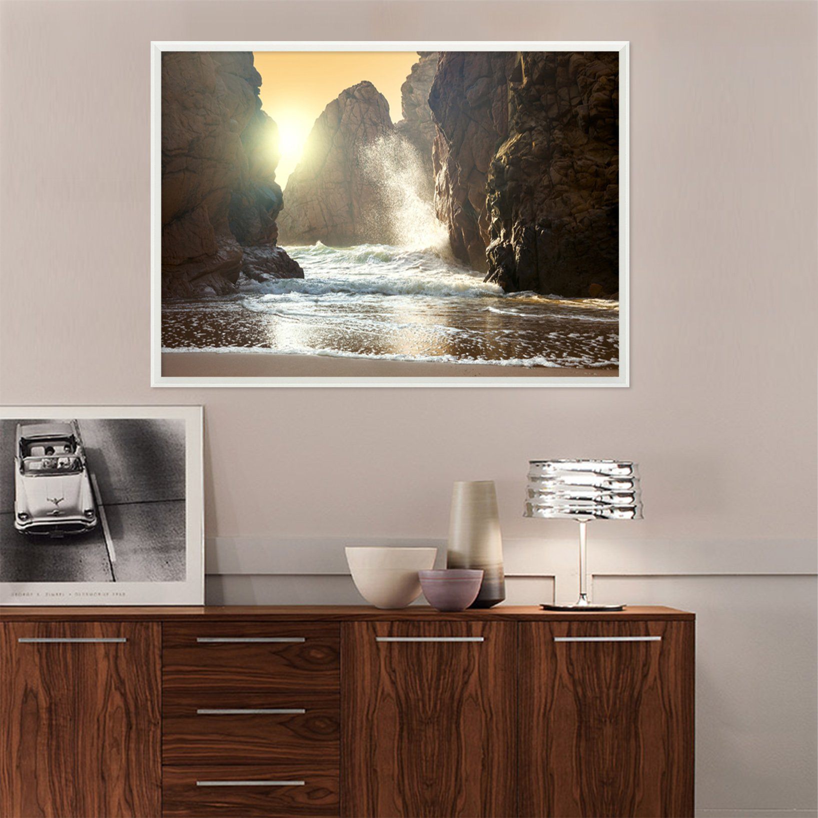 3D Mountain Surf 173 Fake Framed Print Painting Wallpaper AJ Creativity Home 