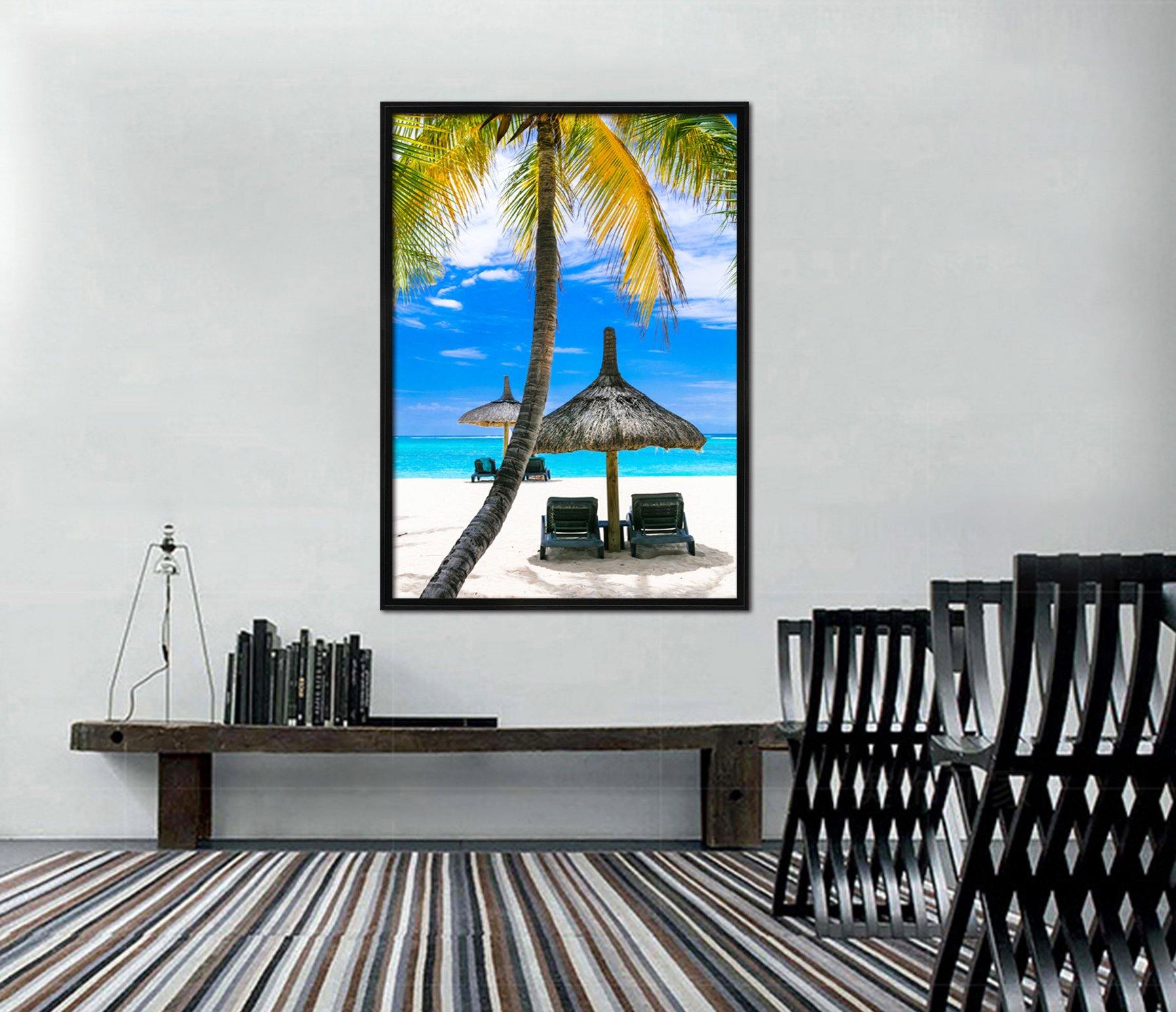 3D Beach Table 137 Fake Framed Print Painting Wallpaper AJ Creativity Home 