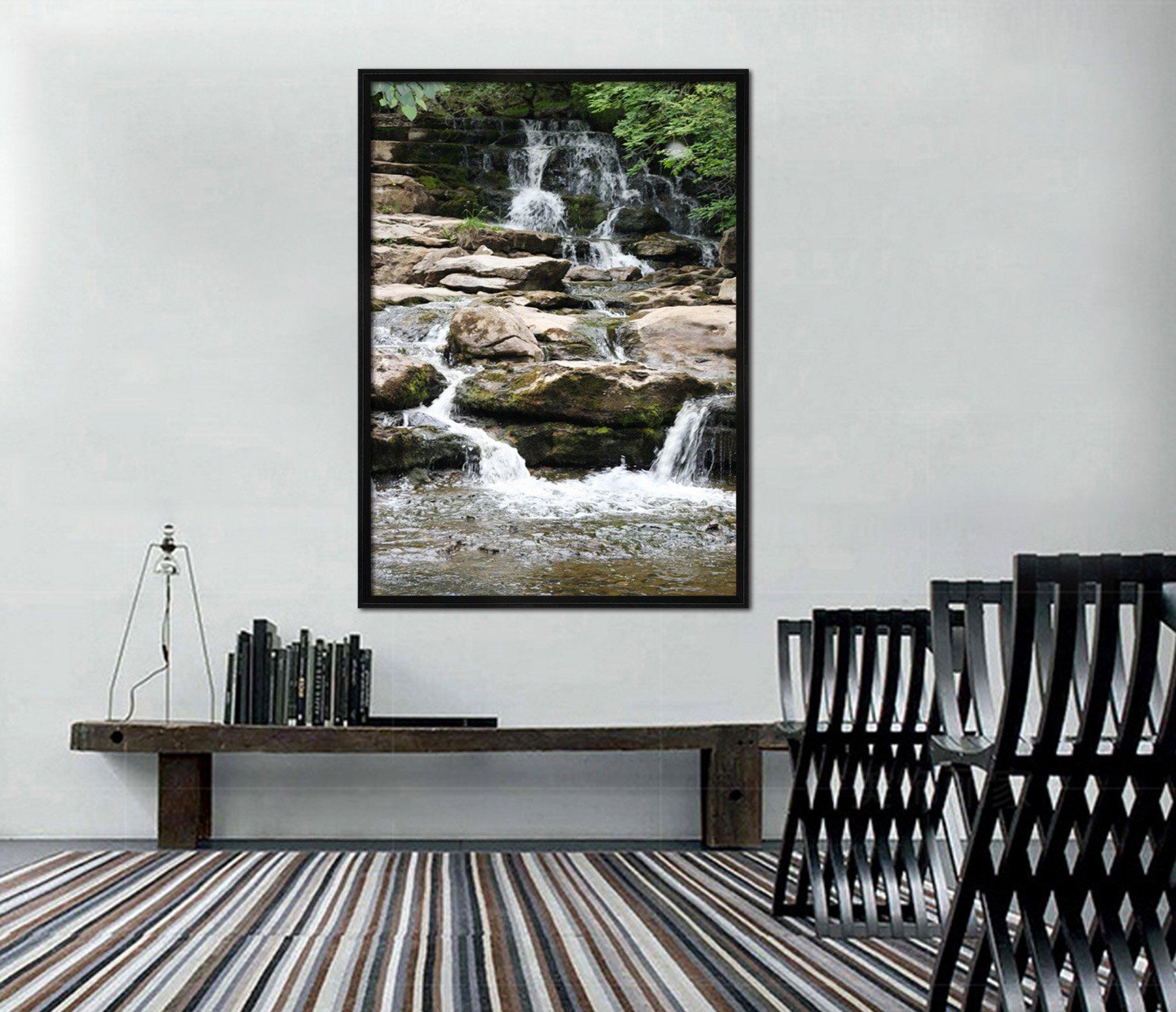 3D Small Stream 099 Fake Framed Print Painting Wallpaper AJ Creativity Home 