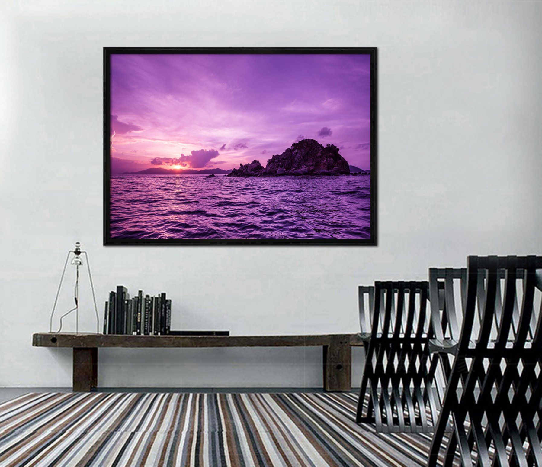 3D Far Island 043 Fake Framed Print Painting Wallpaper AJ Creativity Home 