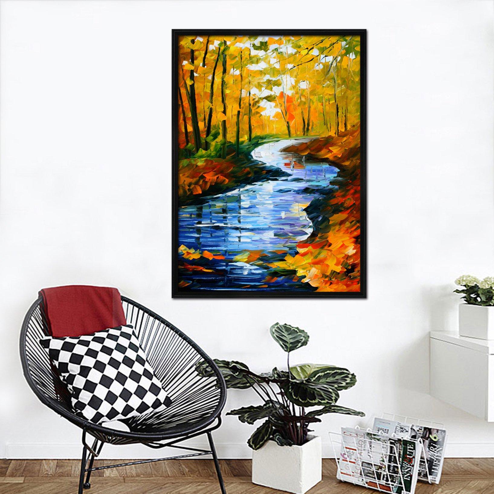 3D Maple Leaf 106 Fake Framed Print Painting Wallpaper AJ Creativity Home 