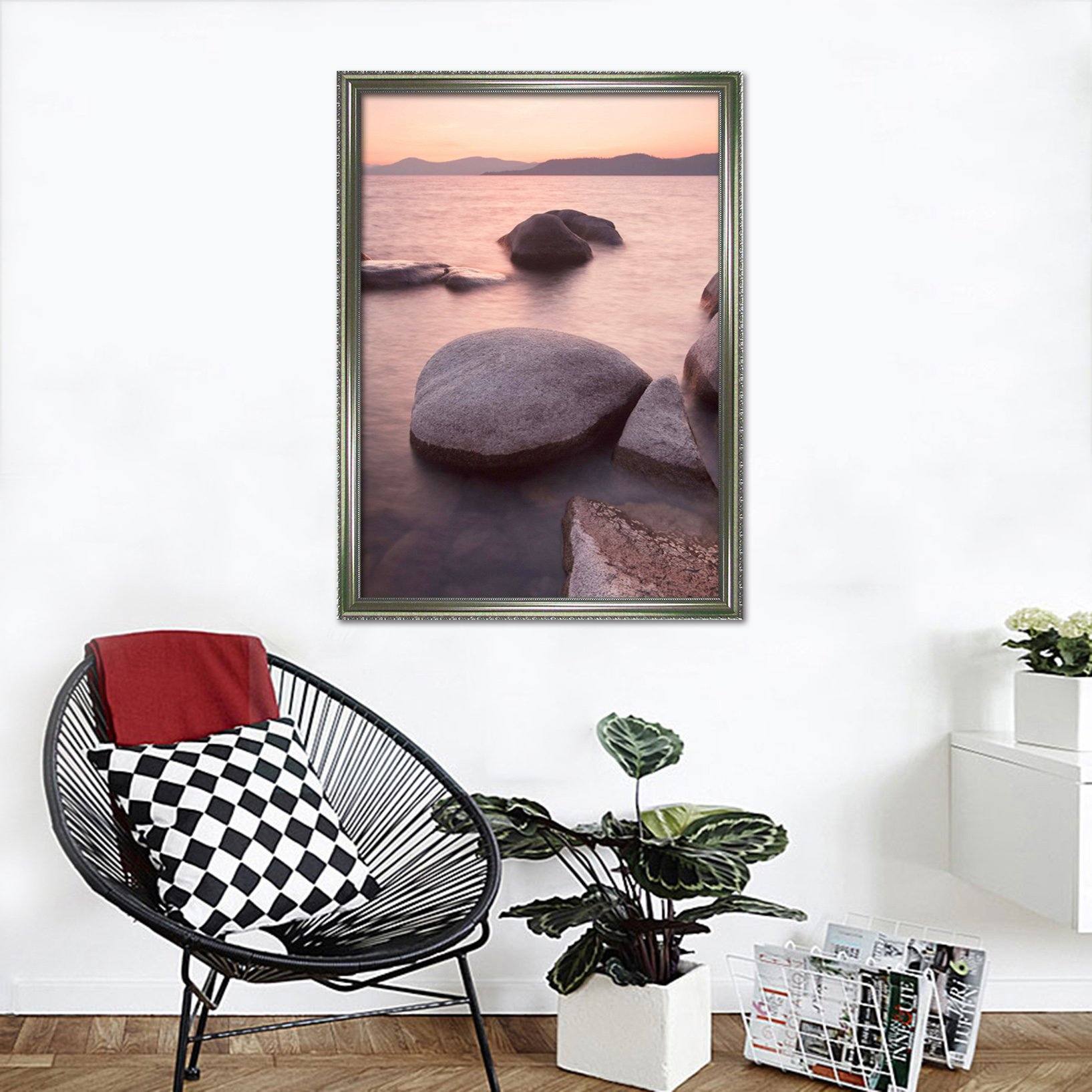 3D Quiet Stone 023 Fake Framed Print Painting Wallpaper AJ Creativity Home 