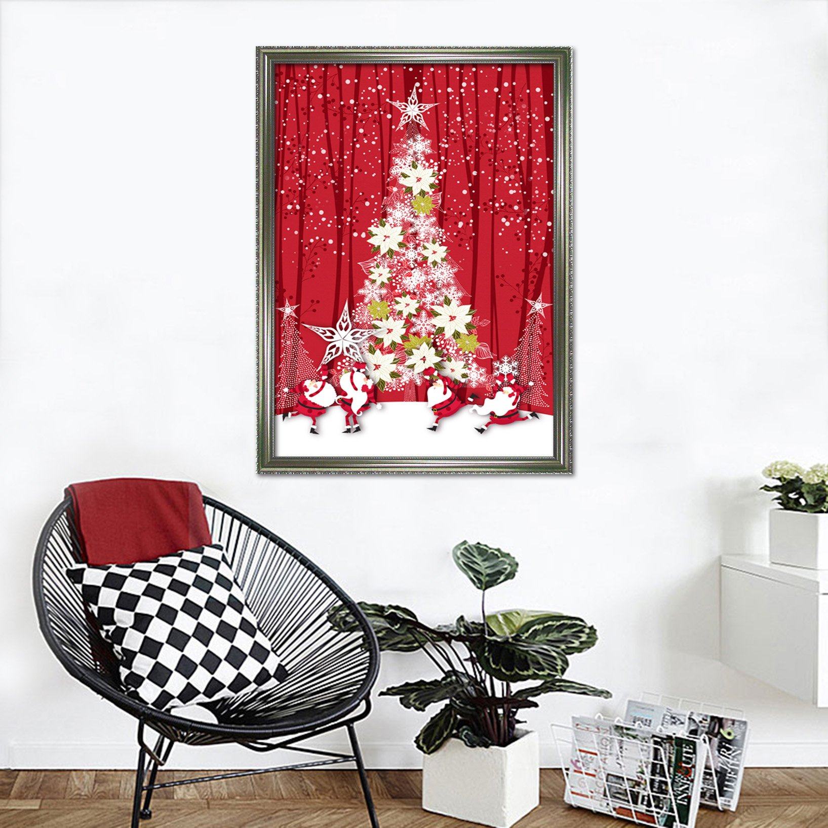 3D Christmas Stars 049 Fake Framed Print Painting Wallpaper AJ Creativity Home 