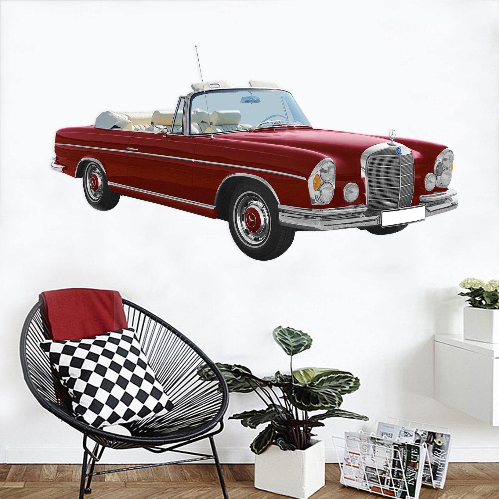 3D Mercedes-benz RED 0197 Vehicles Wallpaper AJ Wallpaper 