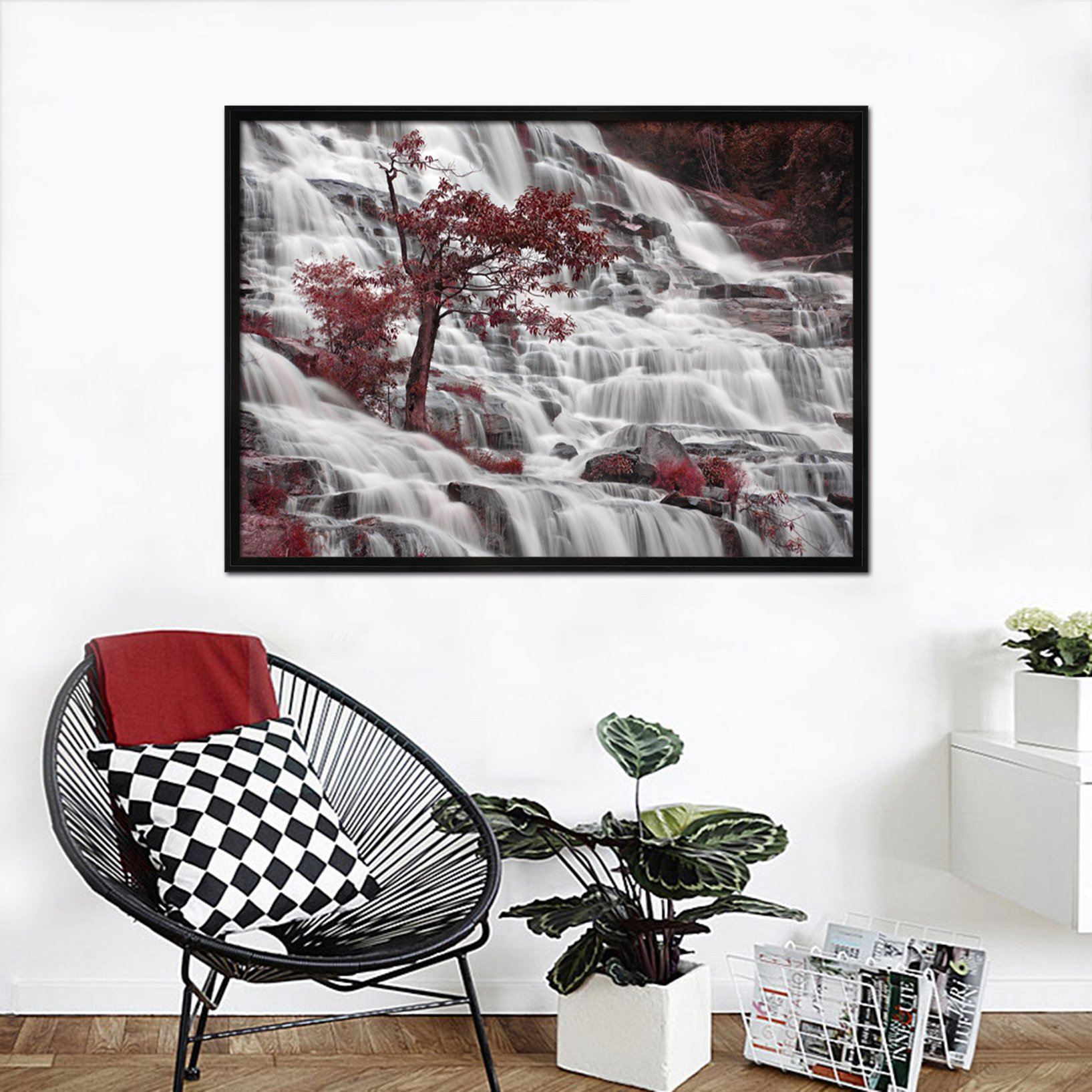 3D The Spectacular Waterfall 151 Fake Framed Print Painting Wallpaper AJ Creativity Home 