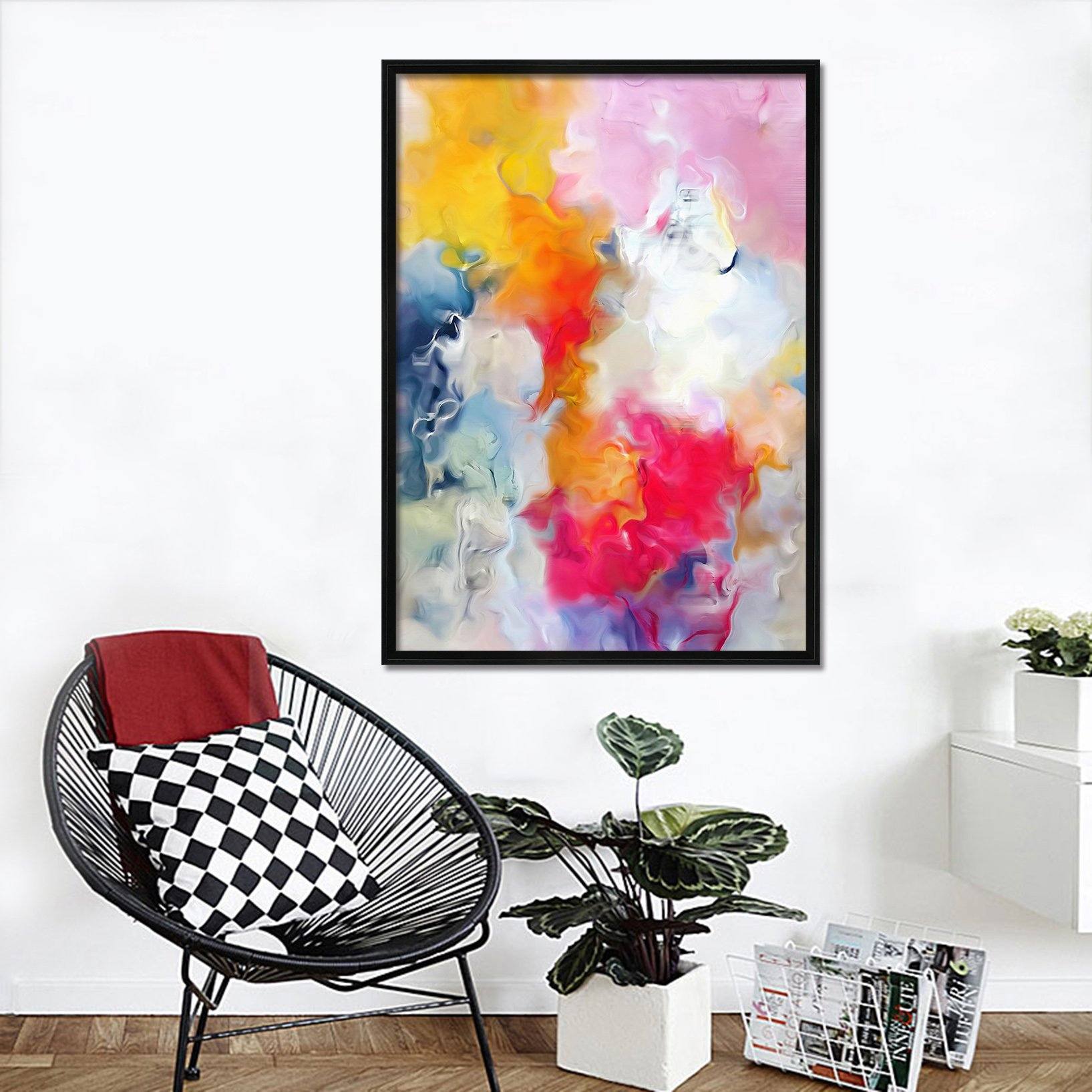 3D Colorful Doodle 070 Fake Framed Print Painting Wallpaper AJ Creativity Home 