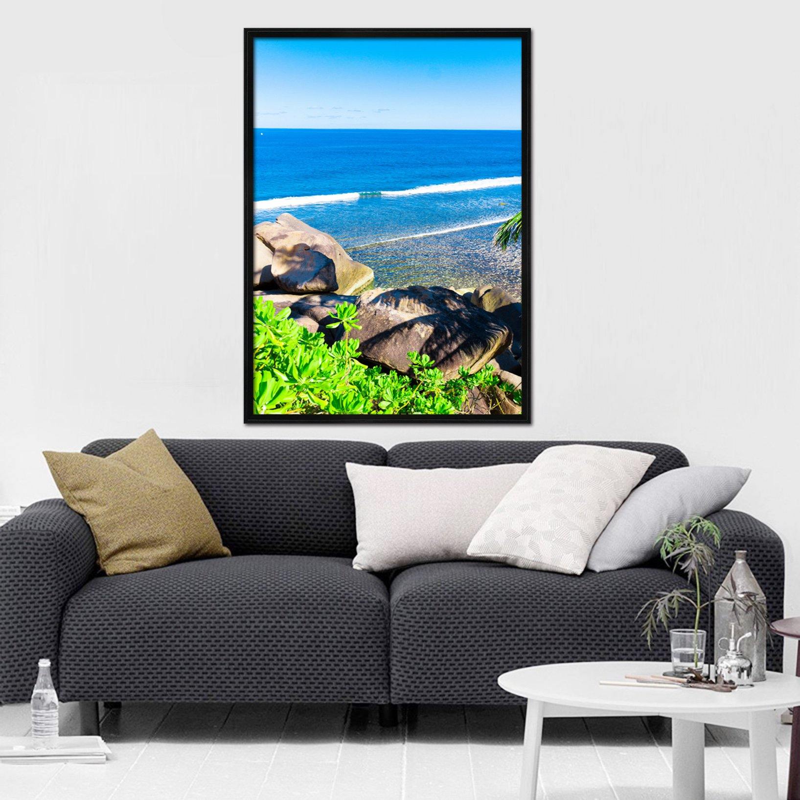 3D Blue Ocean 125 Fake Framed Print Painting Wallpaper AJ Creativity Home 