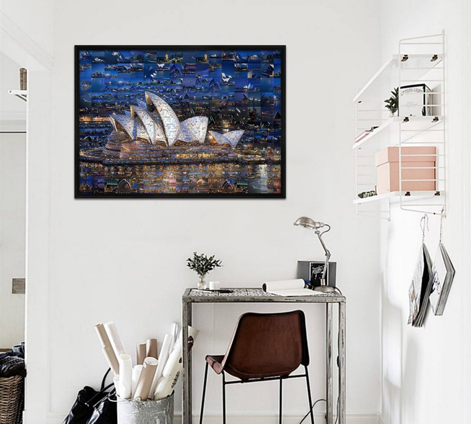 3D Beautiful House 017 Fake Framed Print Painting Wallpaper AJ Creativity Home 