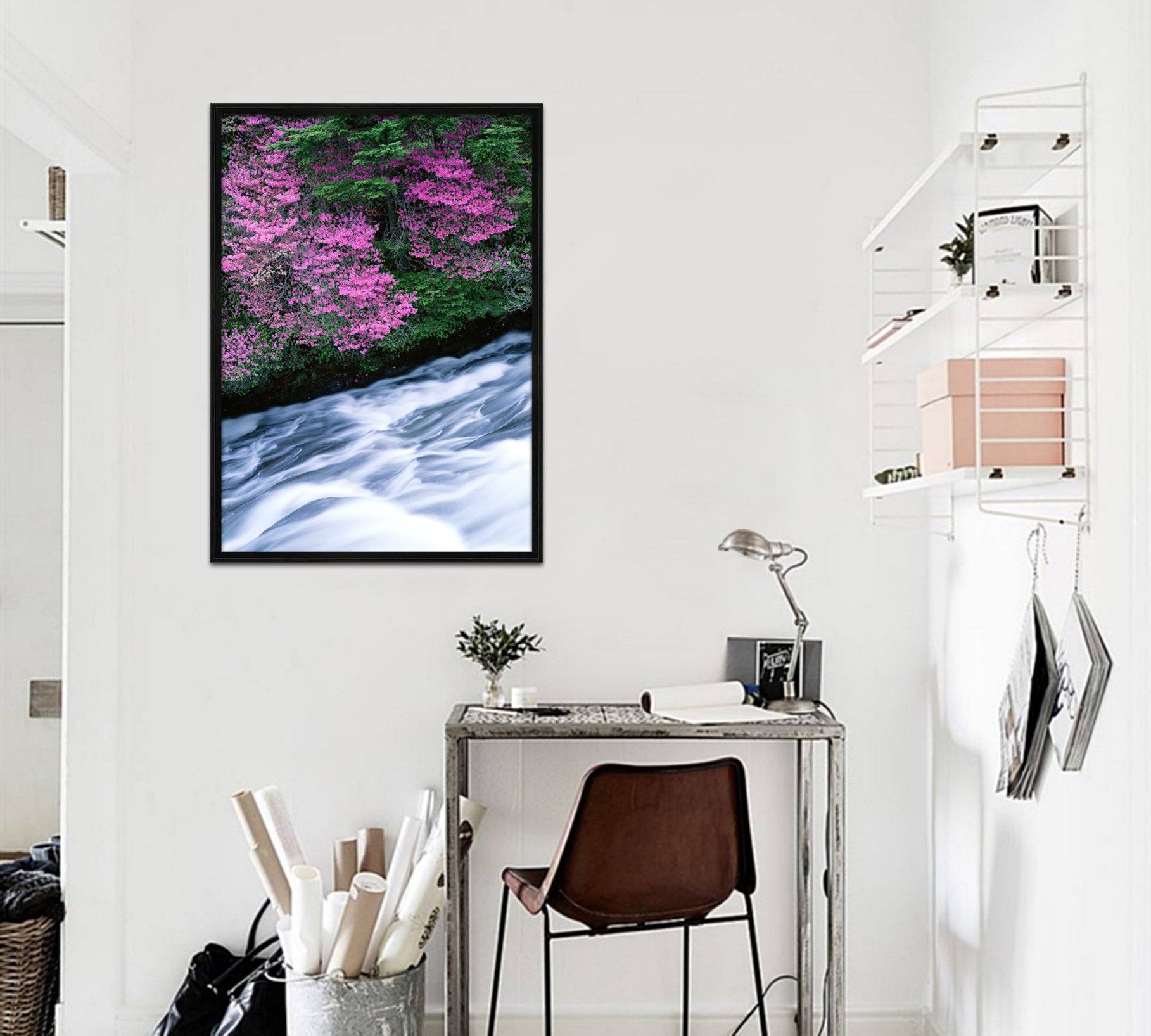 3D Woods Flowers 007 Fake Framed Print Painting Wallpaper AJ Creativity Home 