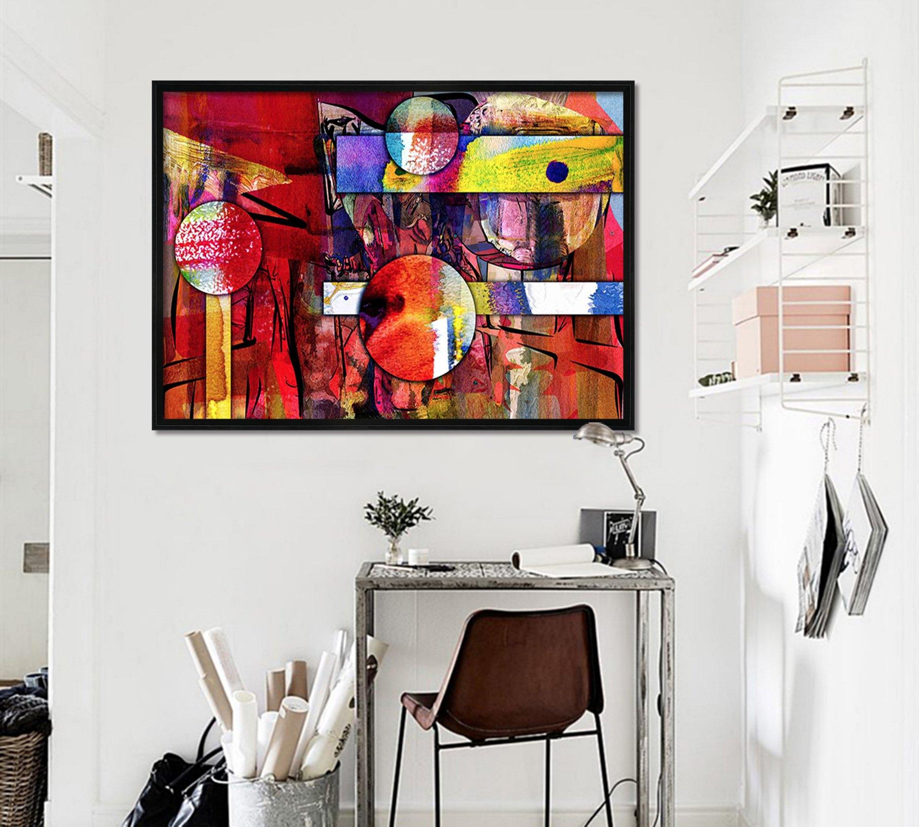 3D Color Pattern 089 Fake Framed Print Painting Wallpaper AJ Creativity Home 