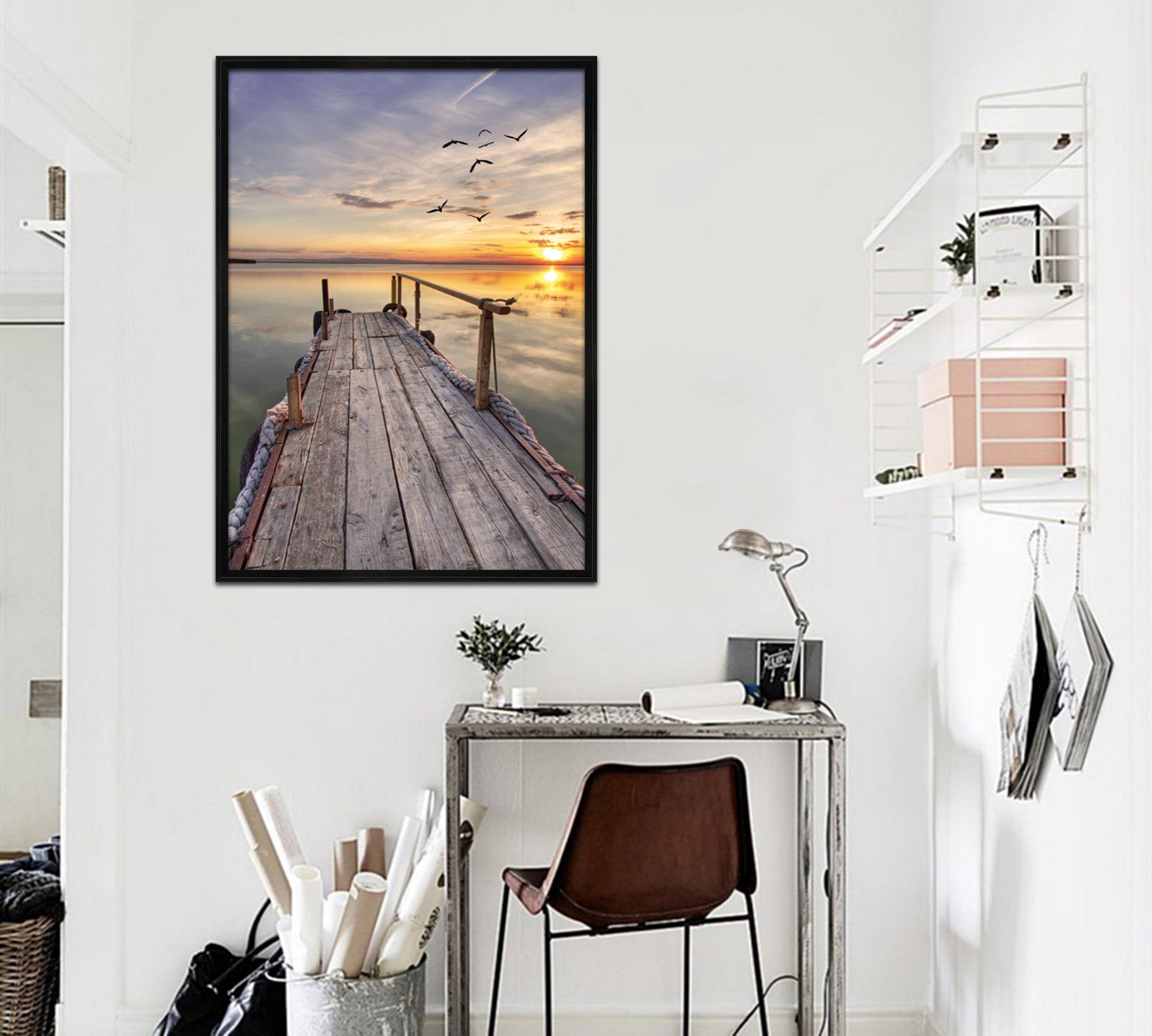 3D Evening Wood Board 144 Fake Framed Print Painting Wallpaper AJ Creativity Home 