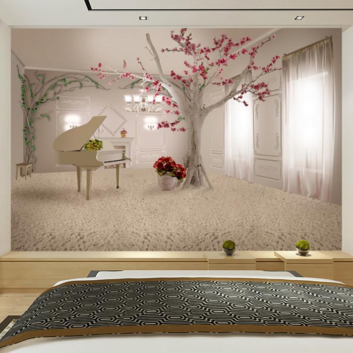 3D Piano Flower 076 Wallpaper AJ Wallpaper 