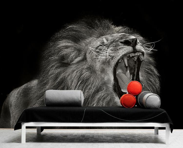 3D Big Mouth Lion 583 Wallpaper AJ Wallpaper 