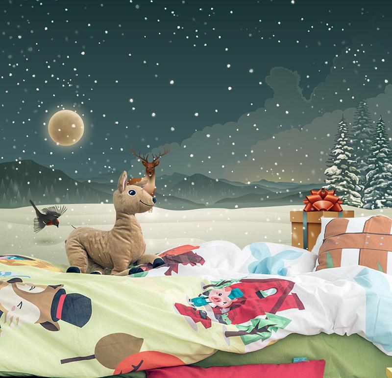 3D Moon Elegant Deer 080 Wallpaper AJ Wallpaper 