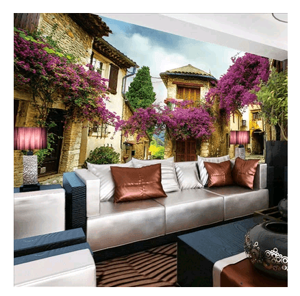 3D Alley Flowers 057 Wallpaper AJ Wallpaper 