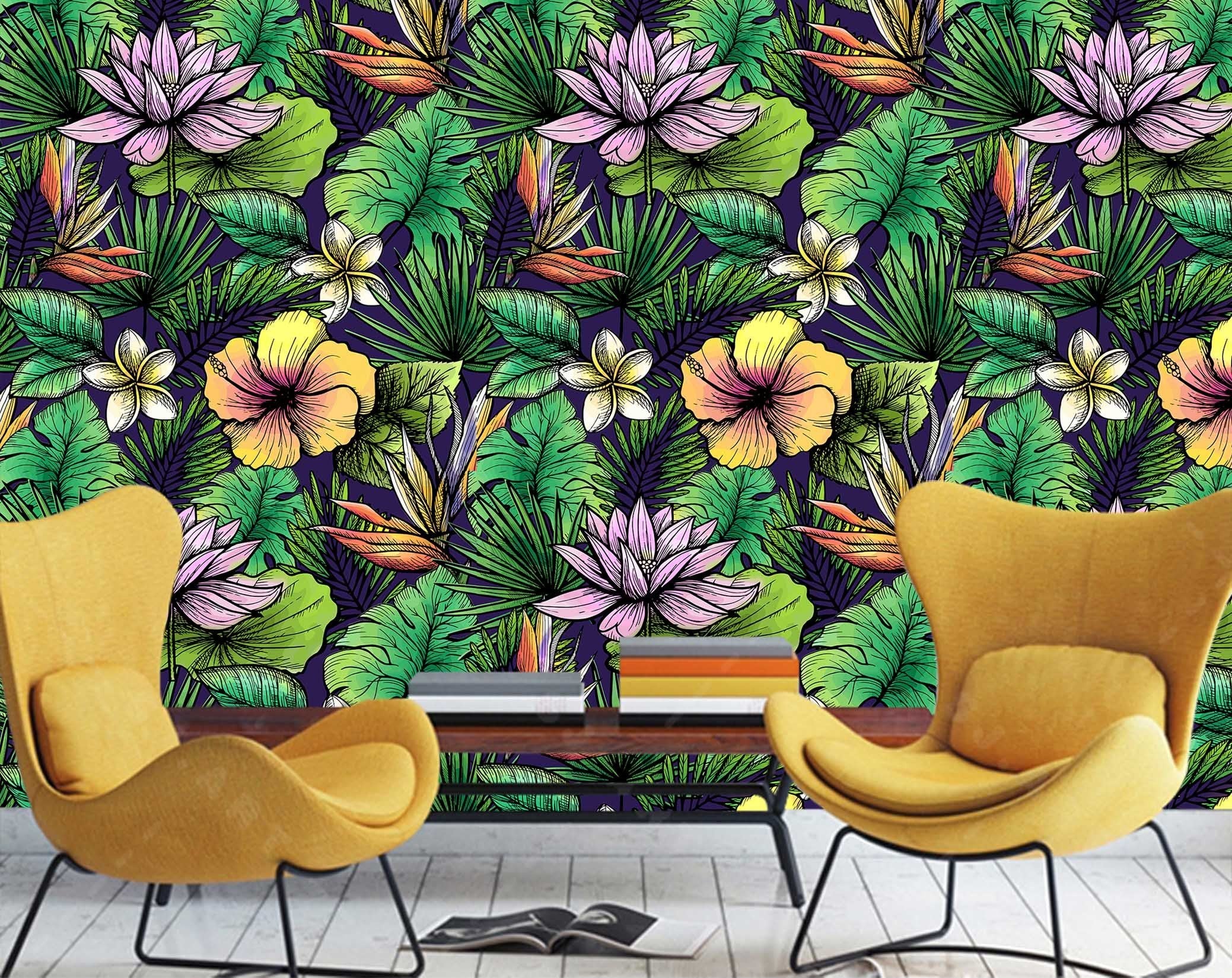 3D Tropical Flower Plant 99 Wallpaper AJ Wallpaper 