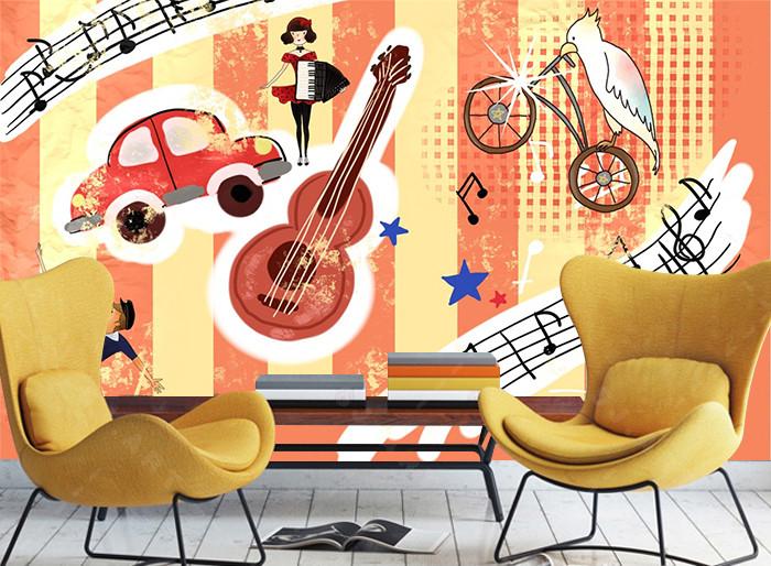 3D Guitar Girl Music 55 Wallpaper AJ Wallpaper 