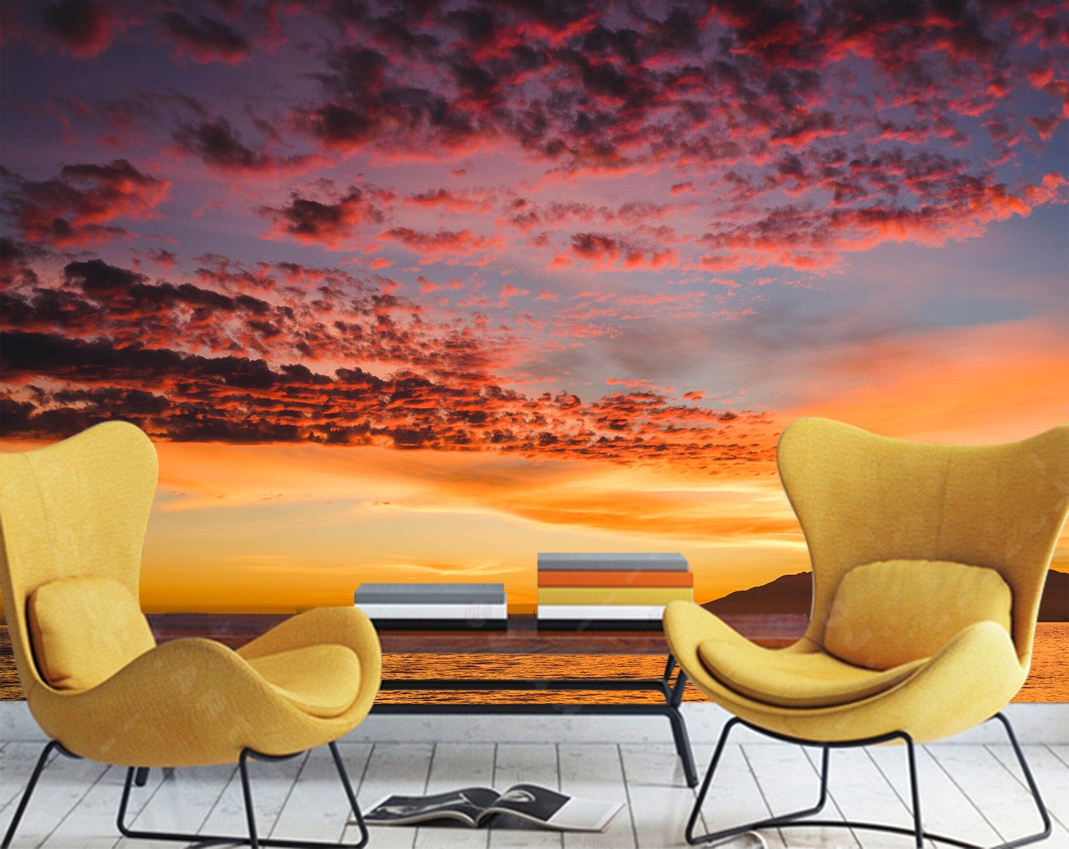 3D Sunset Sky Clouds 87 Wall Murals Wallpaper AJ Wallpaper 2 